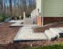 Paver walkway with stone steps 